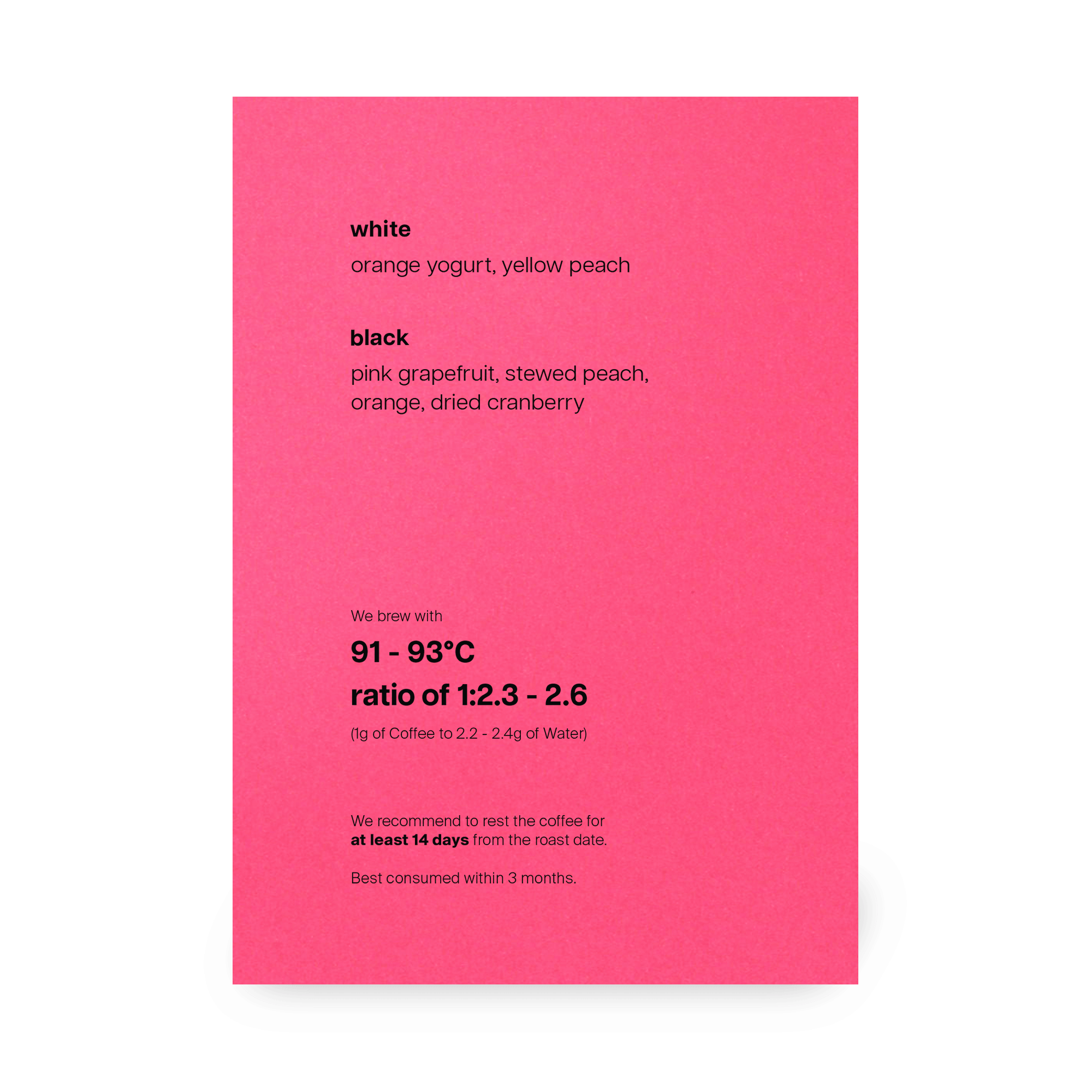 La Esmeralda, Pink Bourbon, Natural, Colombia (In-store)