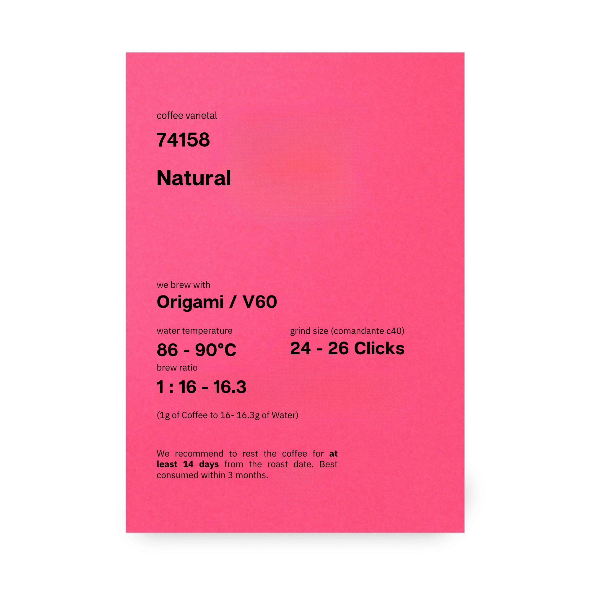 Karamo, 74158, Natural, Ethiopia (In-store)