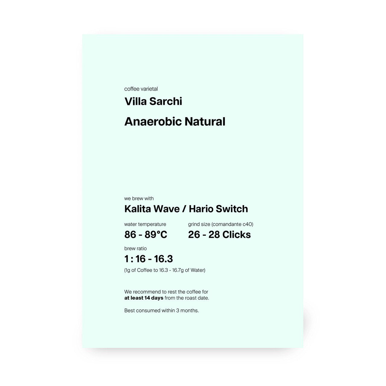 Sumava de Lourdes, Villa Sarchi, Anaerobic Natural, Costa Rica (In-store)