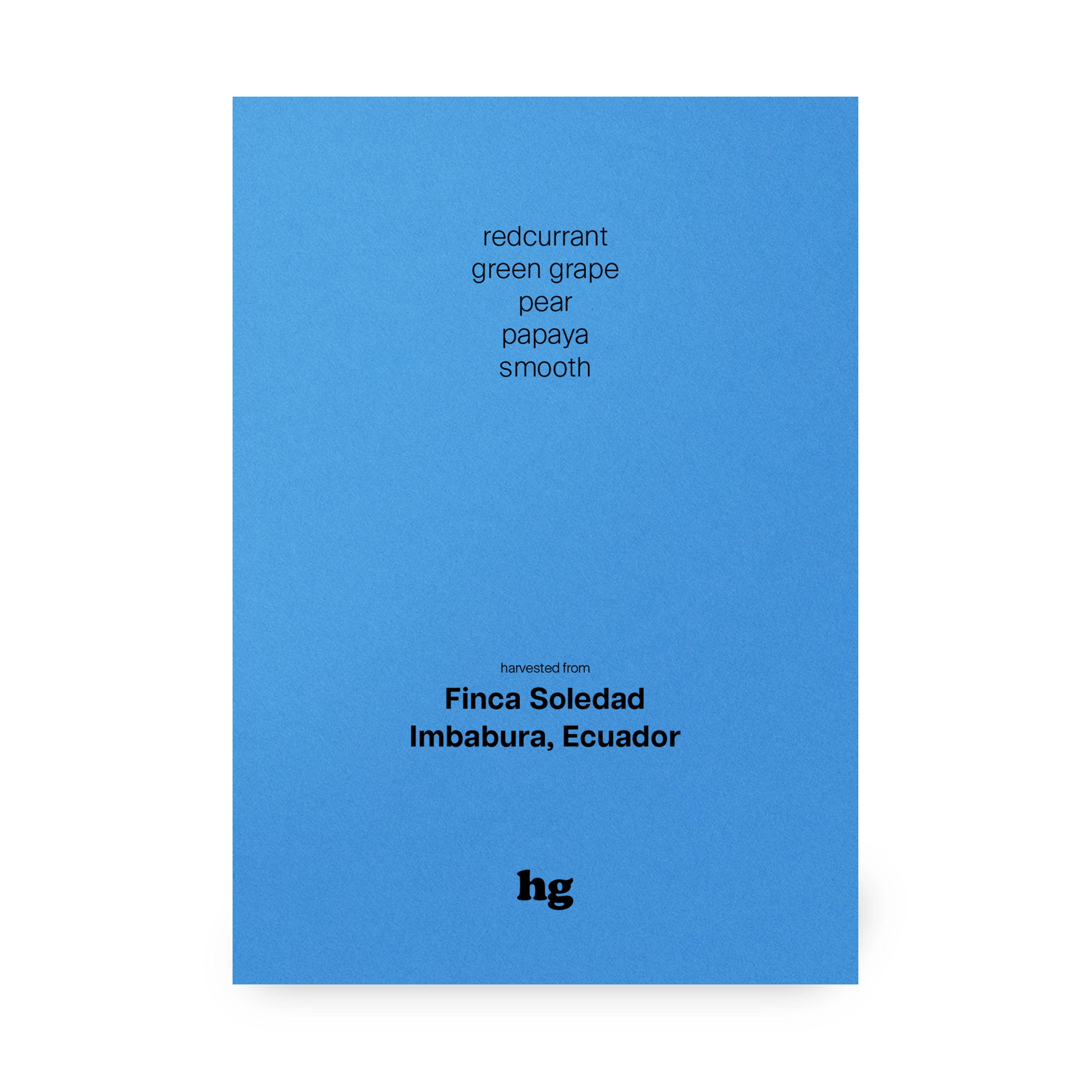 Finca Soledad, Typica Mejorado, Washed, Ecuador (In-store)