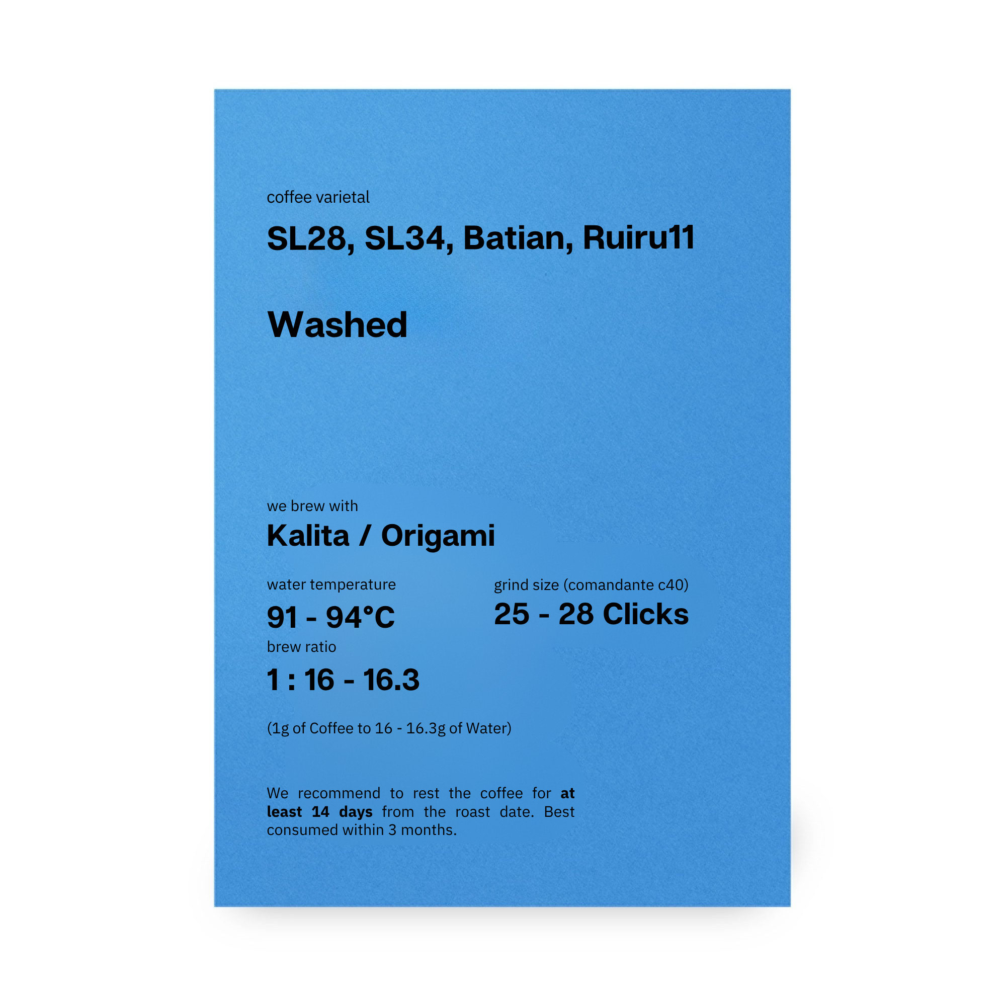 Chinga AA, SL28 & SL34 & Ruiru11 & Batian, Washed, Kenya (Drip Bag)