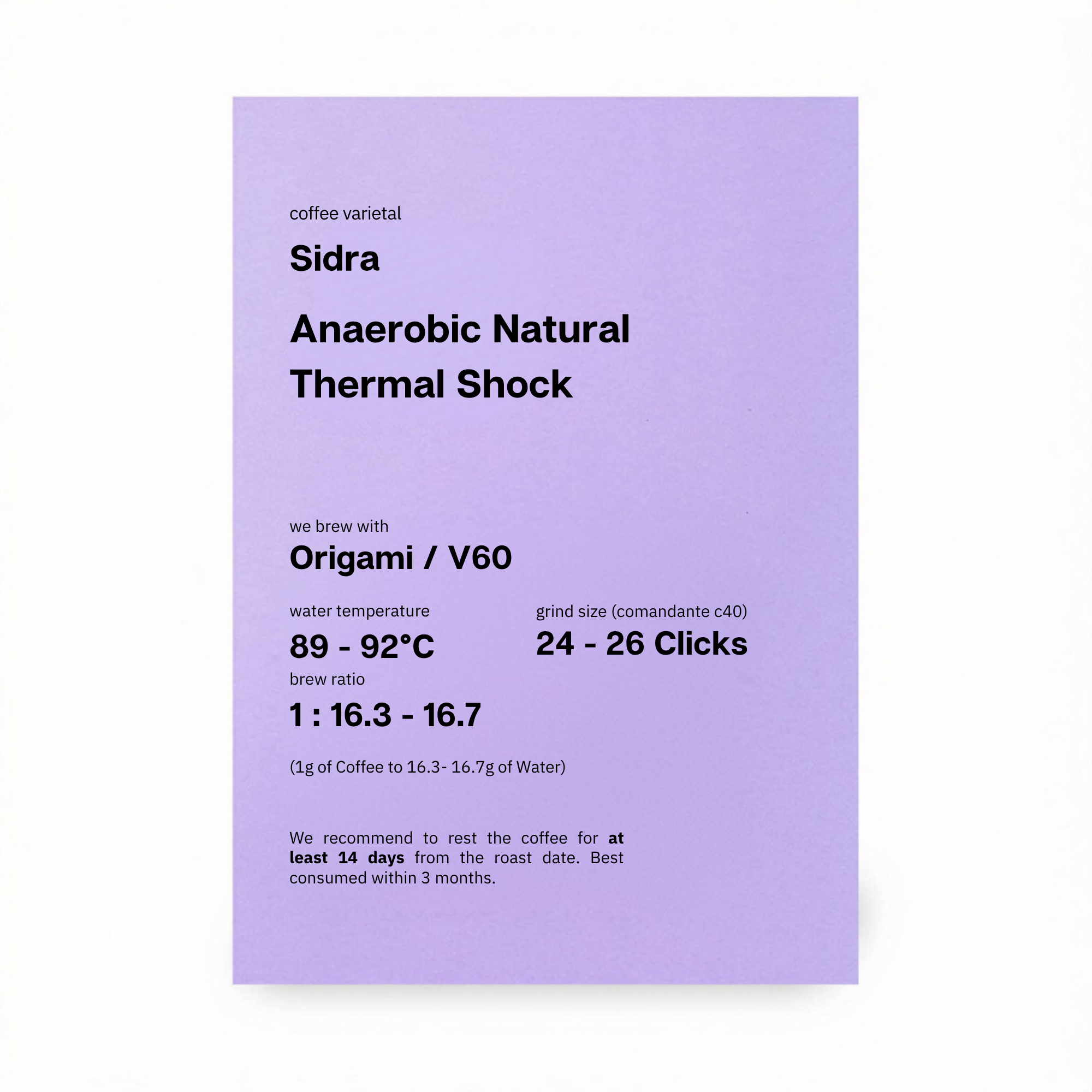 El Diviso - Floral Symphony, Sidra, Anaerobic Natural & Thermal Shock, Colombia (In-store)