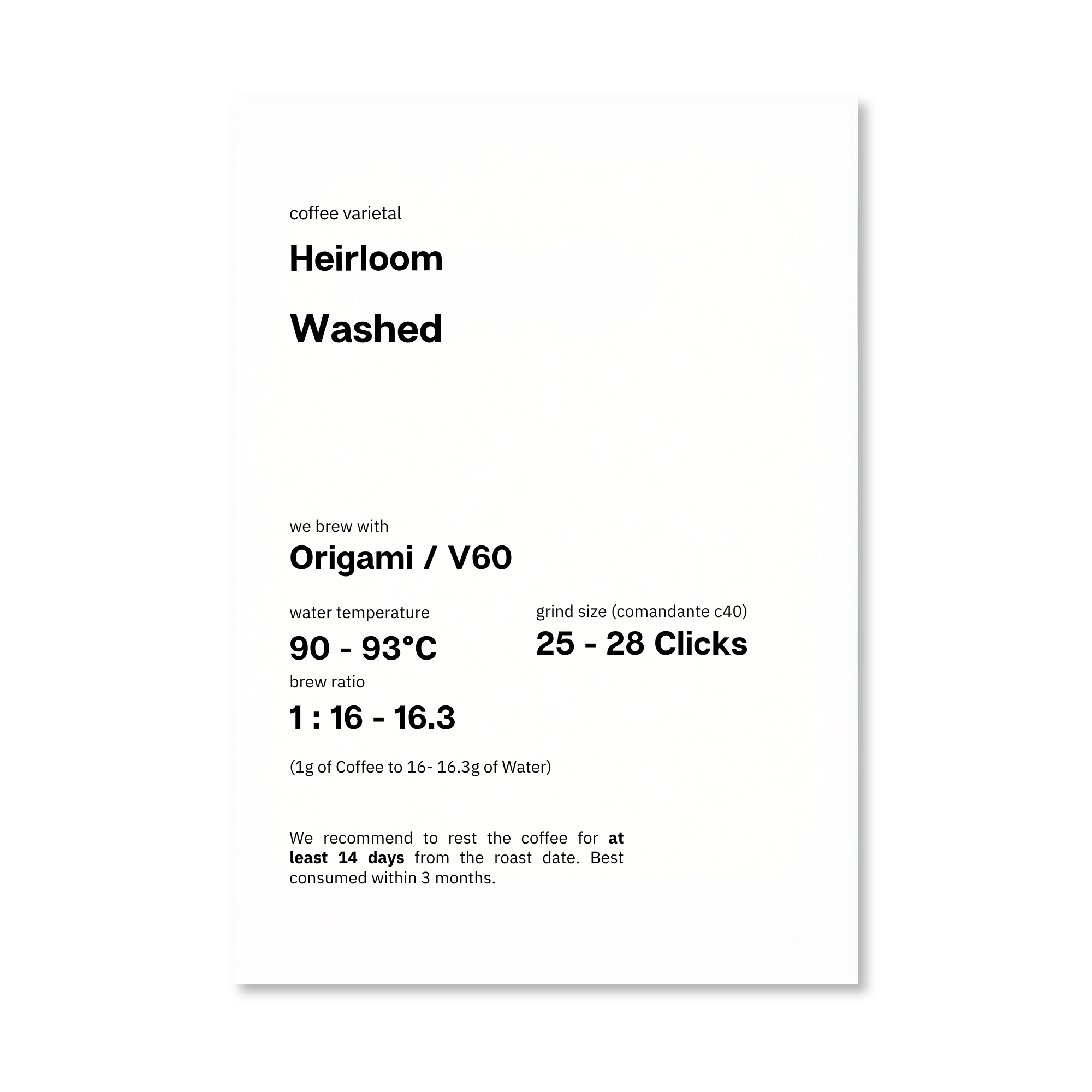 Gara Agena, Heirloom, Washed, Ethiopia