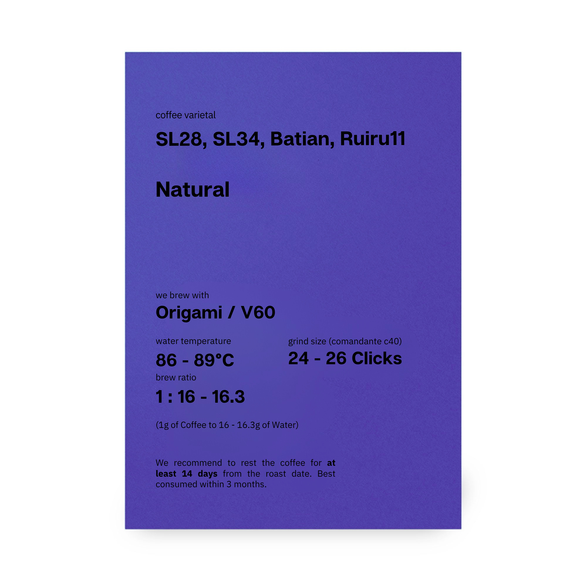 Mung'aria, SL28, SL34, Batian & Ruiru11, Natural, Kenya
