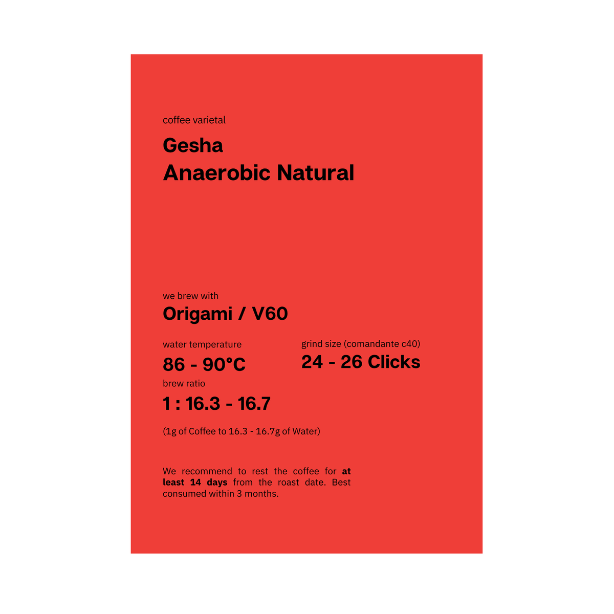 La Esmeralda, Gesha, Natural, Colombia (In-store)