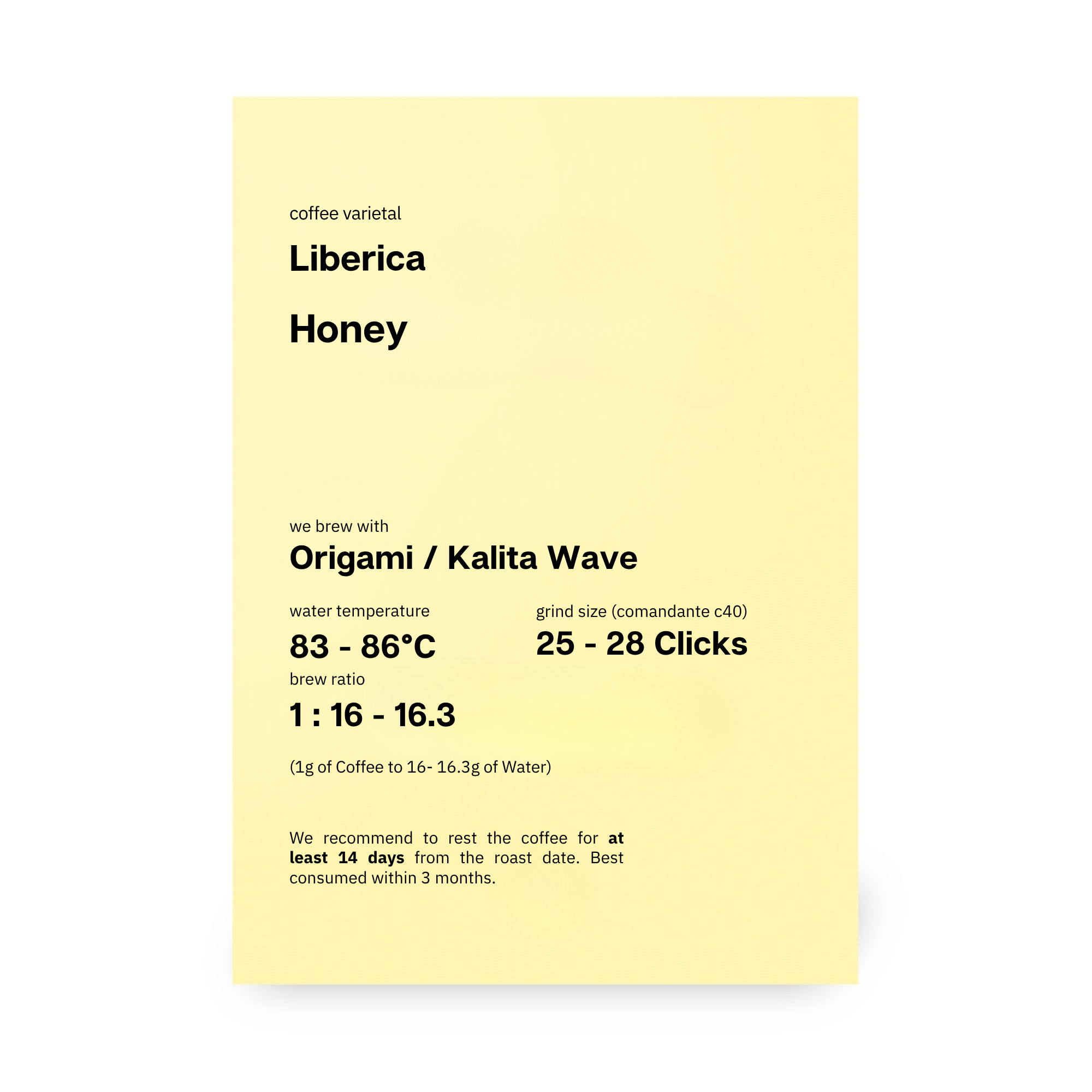My Liberica, Liberica, Honey, Malaysia (In-store)