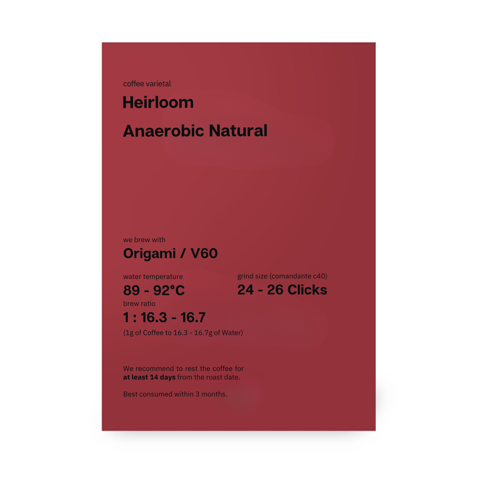 Worka Chechele, Heirloom, Anaerobic Natural, Ethiopia (In-store)